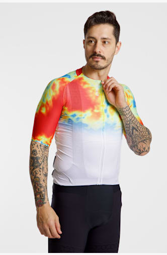 Q36.5 Gregarius Clima Weathermap maglia da bike uomo Bianco