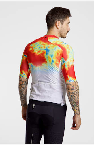 Q36.5 Gregarius Clima Weathermap maillot de bike hommes Blanc