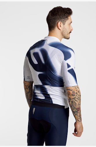 Q36.5 Gregarius Pro Big Logo Herren Biketrikot Weiss