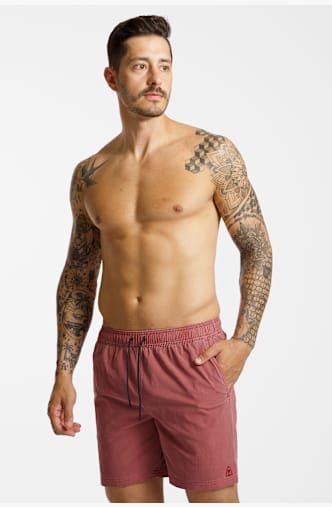 BEACH MOUNTAIN short de bain hommes Rouge