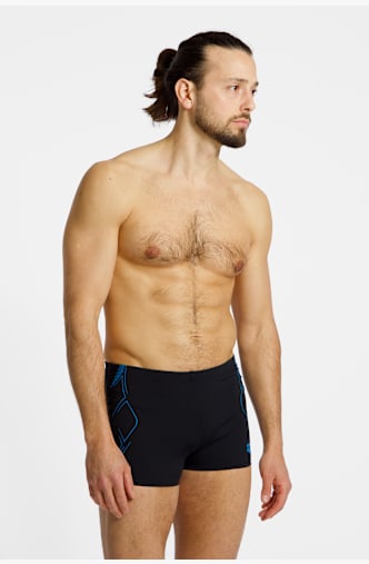 arena Graphic Swim Herren Badehose Schwarz