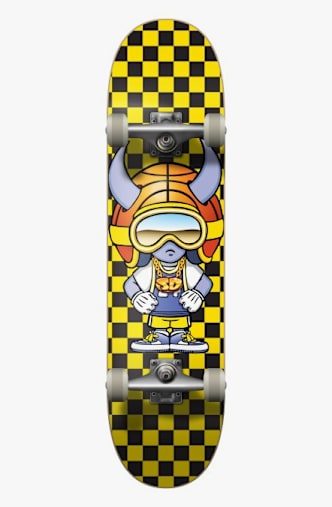 Speed Demons Checkered Baller skateboard Jaune