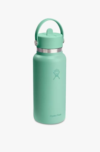 Hydro Flask Wide Mouth with Flex Straw Cap 946 ml Trinkflasche Grün