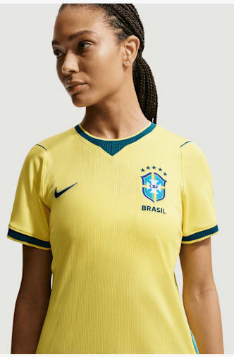 Nike Brasilien Home Replica Damen Fussballtrikot WM 2026 Gelb