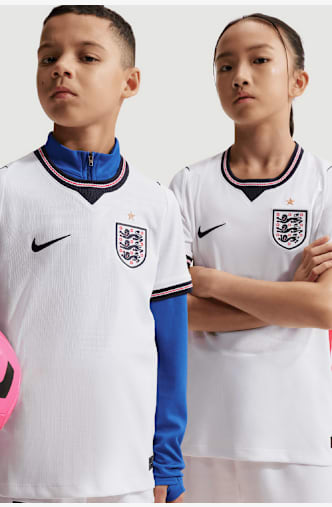 Nike England Home Replica Kinder Fussballtrikot WM 2026 Weiss