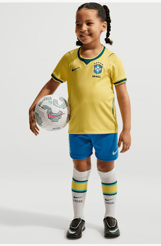 Nike Brasilien Home Replica Mini Kinder Fussballset WM 2026 Gelb