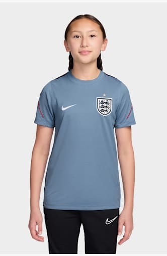 Nike England Dri-FIT Strike Kinder T-Shirt Blau