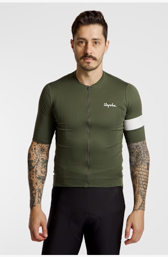 Rapha Core Herren Biketrikot Grün