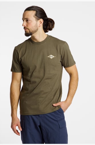 Quiksilver Retro Dreamin Back Print t-shirt hommes Beige