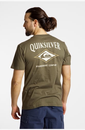 Quiksilver Retro Dreamin Back Print t-shirt hommes Beige