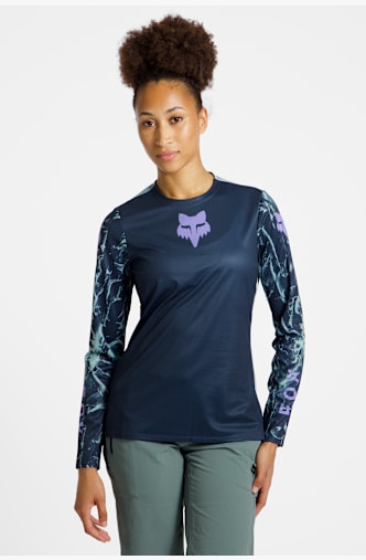 FOX Ranger Image Print LS maillot de bike femmes Bleu