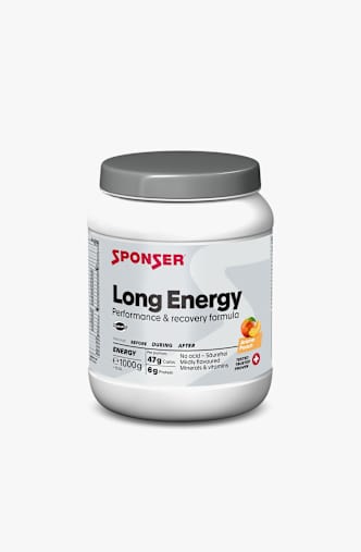Sponser Long Energy Peach 1000 g Getränkepulver Weiss