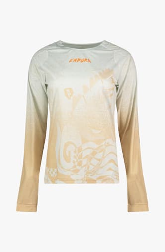Endura SingleTrack Print LS maillot de bike femmes Beige