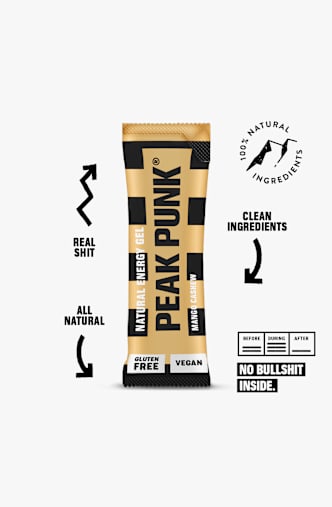 Peak Punk Natural Mango Cashew 12 x 25 g gel énergétique Orange