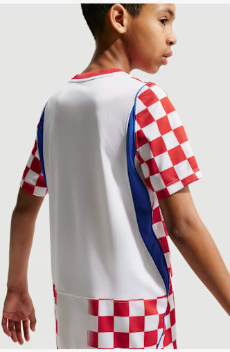 Nike Croazia Home Replica maglia da calcio bambini Mondiali 2026 Bianco