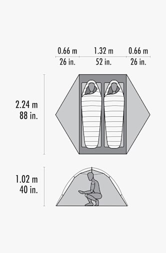 MSR Hubba Hubba™ HD 2P tenda Verde