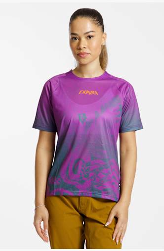 Endura SingleTrack Print Damen Biketrikot Lila