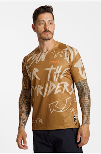 Endura SingleTrack Print maillot de bike hommes Beige