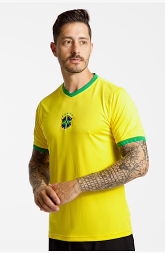 POWERZONE Brasilien Fan Herren T-Shirt Gelb