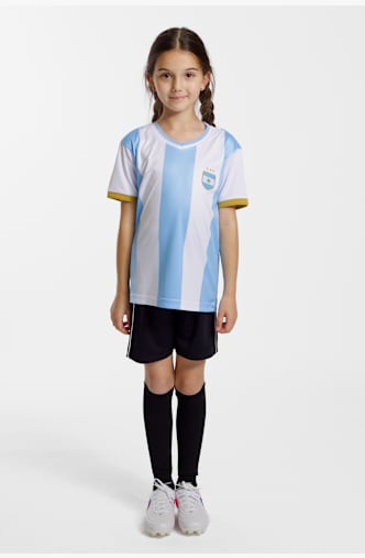 POWERZONE Argentina Fan set da calcio bambini Bianco