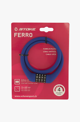 Stoke Ferro antivol à câble Bleu