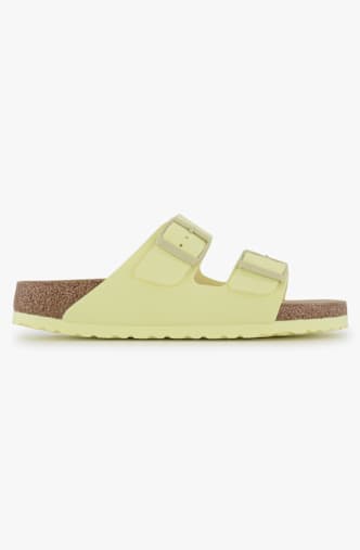 Birkenstock Arizona Birko-Flor® Nubuk Narrow Fit Damen Slipper Gelb