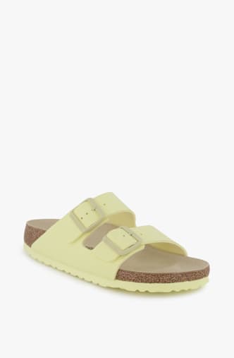Birkenstock Arizona Birko-Flor® Nubuk Narrow Fit Damen Slipper Gelb