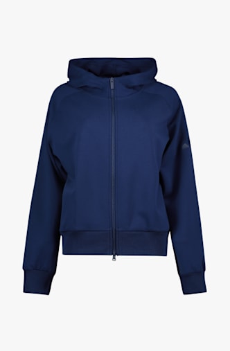 adidas Soft Lux Full-Zip Damen Hoodie Blau