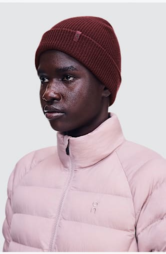 ON Merino bonnet Bordeaux