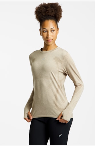 ASICS Road Seamless Damen Longsleeve Beige