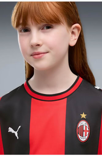 PUMA AC Milan Home Replica Kinder Fussballtrikot 26/27 Rot