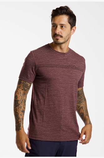 46 NORD Merino t-shirt hommes Rouge