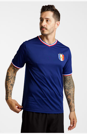 POWERZONE Frankreich Fan Herren T-Shirt Blau