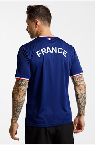 POWERZONE Frankreich Fan Herren T-Shirt Blau