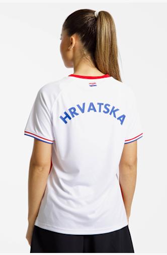 POWERZONE Kroatien Fan Damen T-Shirt Weiss