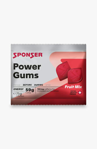 Sponser Power Gums Fruit Mix 20 x 75 g Energy Gummies Weiss