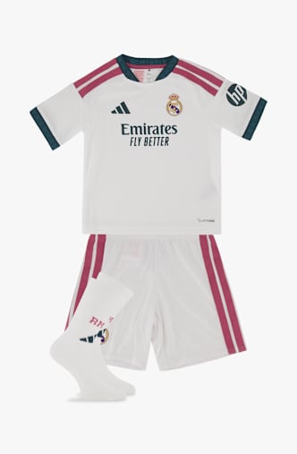 adidas Real Madrid Home Mini Kinder Fussballset 26/27 Weiss