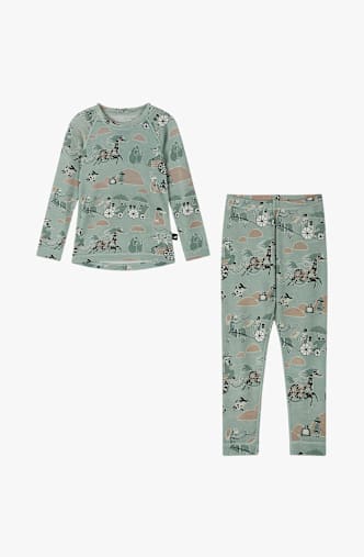 reima Moomin Trivsam Mini set intimo termico bambini Verde
