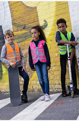 Wowow Fun gilet réfléchissant enfants Pink