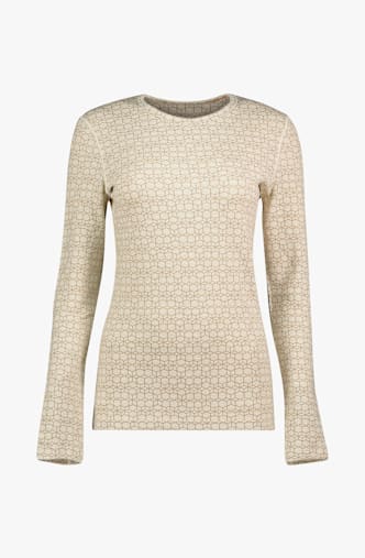 icebreaker Merino 260 Oasis Vertex maniche lunghe termica donna Beige