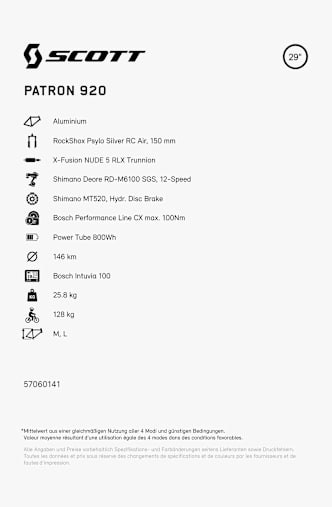 SCOTT Patron 920 29 e-mountainbike Grigio