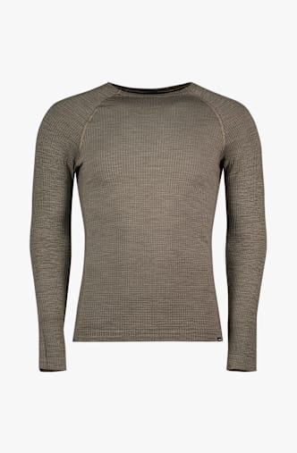 Odlo Seamless Performance Wool manche longue thermique hommes Marron