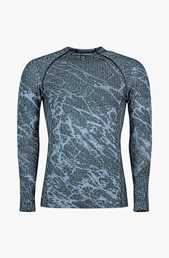 Odlo Performance Warm Blackcomb manche longue thermique hommes Bleu