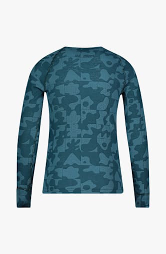 Odlo Active Warm Graphic maniche lunghe termica bambini Petrolio