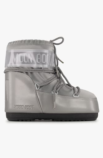 Moon Boot Icon Low Glance Damen Winterboot Silber