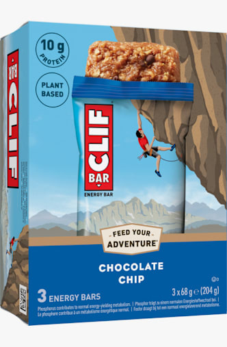 Clif Bar Chocolate Chip 3 x 68 g Sportriegel Blau