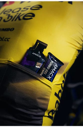 AMACX 12-Pack Turbo Cassis + caffein Energy Gel Schwarz