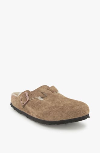 Birkenstock Boston Lammfell Narrow Fit slipper donna Marrone