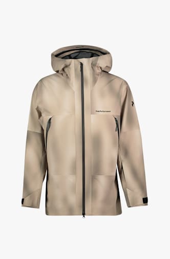 PEAK PERFORMANCE Edge HIPE® 3L AOP giacca da freeride uomo Marrone