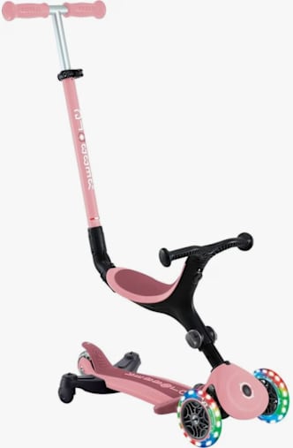 Globber 3in1 Go Up Active Lights 360° trottinette enfants Rose